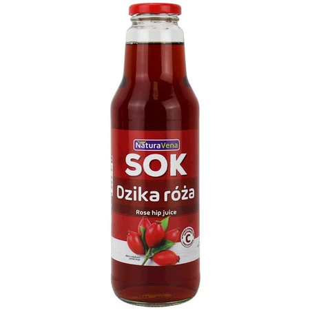 NATURAVENA SOK Z DZIKIEJ RÓŻY 100 % 750 ml