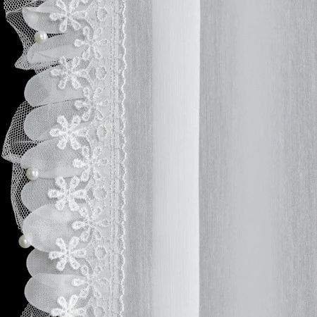 FIRANA GOTOWA ELENA NA TAŚMIE 140 X 270 CM BIAŁY