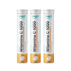 Zestaw: 3x Medi pharm Wit.C 1000 mg smak pomarańcza 20 tabl.
