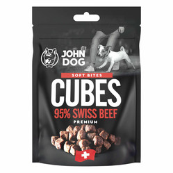 John Dog Soft Bites Koreczki Z Wołowiny Szwajcarskiej 95% - przysmak dla psa -  120g