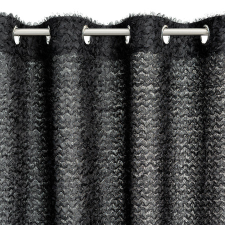 ZASŁONA GOTOWA TIFFANY 135 X 250 CM CZARNY