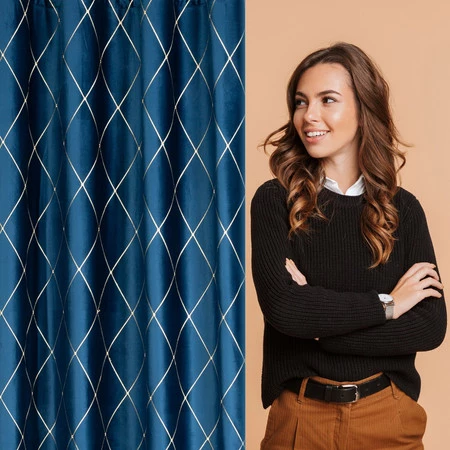 ZASŁONA DEKORACYJNA PIERRE CARDIN MARGO 140 X 250 CM GRANATOWY