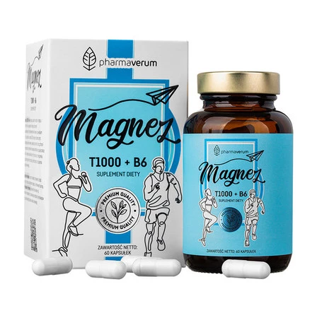 Pharmaverum Magnez T1000 + B6 - 60 kaps.
