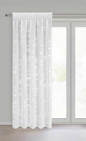 FIRANA GOTOWA ALINA NA TAŚMIE 140 X 270 CM BIAŁY