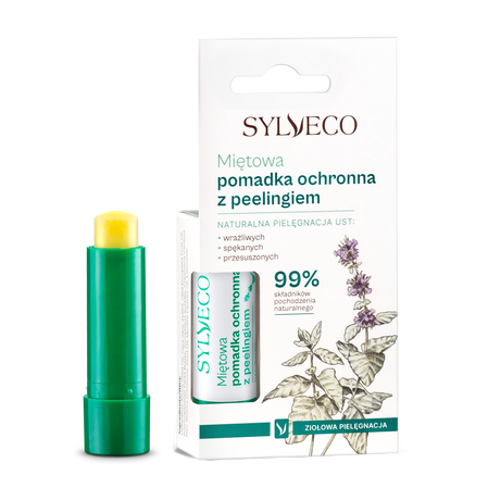Sylveco − Miętowa pomadka ochronna z peelingiem − 4,6 g KRÓTKA DATA 2026-09-30