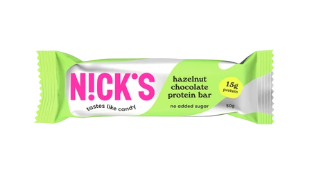 Zestaw 6x N!CK'S Nicks Hazelnut Chocolate Protein Bar Baton orzechowy bez cukru 50g