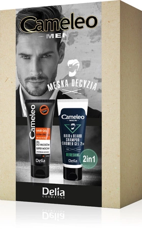 Delia Cosmetics Zestaw prezentowy Cameleo Men (szampon 2w1 150ml+żel do włosów 200ml)