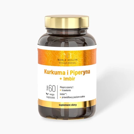 Noble Health Kurkuma i Piperyna + Imbir 60 kaps.