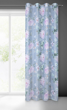 ZASŁONA GOTOWA FLORA 140 X 250 CM POPIELATY