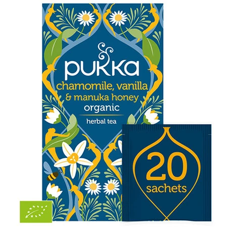 Pukka Chamomile Vanilla & Manuka Honey organiczna herbatka z rumiankiem 20 torebek