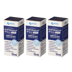 Zestaw: 3x Nexon Euphrasia Hyalo 0,4% Nawilżające Krople Do Oczu 10ml