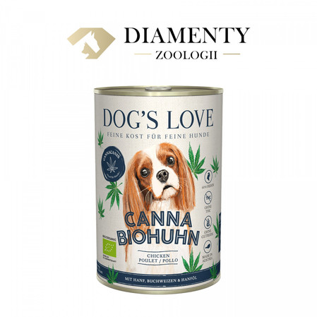 Zestaw 10x DOG'S LOVE Canna Canis Bio Chicken - ekologiczny kurczak z konopiami, gryką i olejem konopnym (400g)