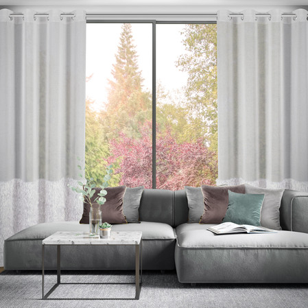 FIRANA GOTOWA MARGARET2 140 X 250 CM SREBRNY