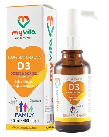 Myvita Witamina D3 400 Iu-2000 Iu 30 Ml