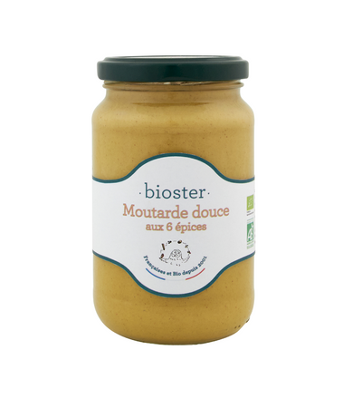 BIOSTER MUSZTARDA Z 6 PRZYPRAWAMI BIO 350 g