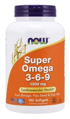 Now - Super omega 3-6-9 - 1200 mg  - 180 kaps