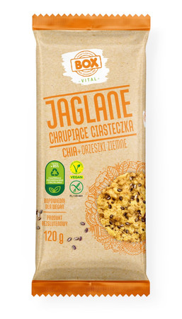 Ciasteczka jaglane z orzechami + chia bez GMO 120 g