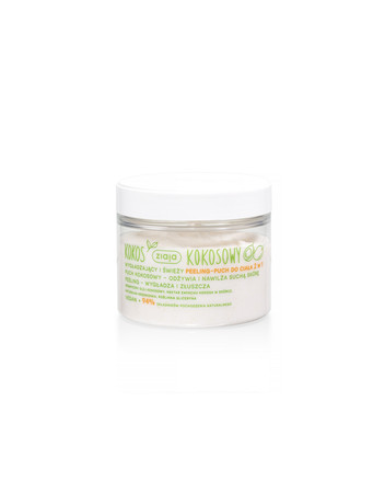 Ziaja, Kokos Kokosowy wygładzający i świeży peeling-puch do ciała 2w1 270ml