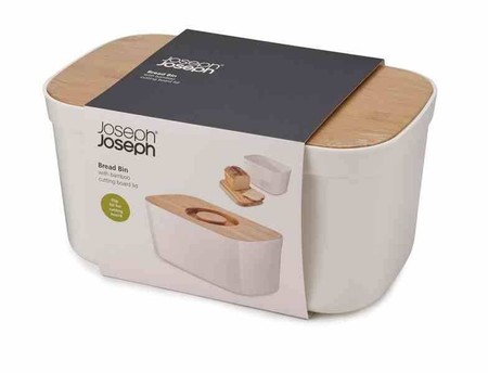 JJ - Chlebak z deską do krojenia Babmoo, biały