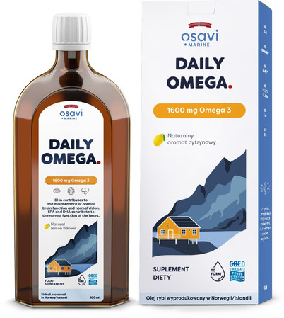 Osavi Daily Omega 1600 mg kwasy DHA i EPA smak cytryna 500 ml