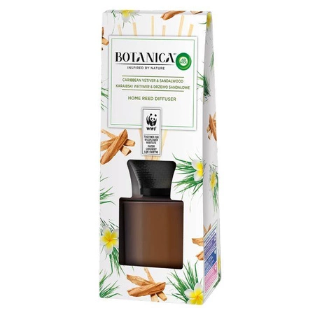 Air Wick − Botanica, patyczki zapachowe Karaibski wetiwer & Drzewo sandałowe − 80 ml