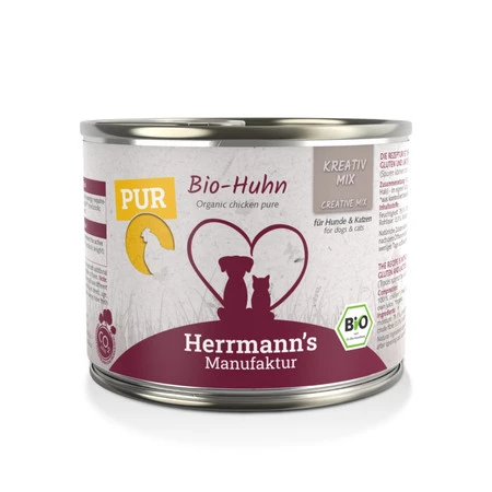 HERRMANN'S MANUFAKTUR Kreativ Mix Bio Huhn - 100% kurczak ekologiczny (200g)
