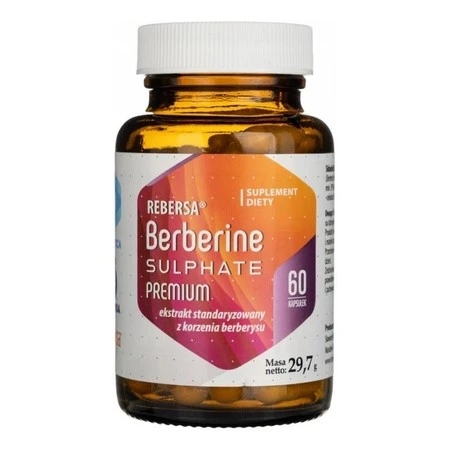 HEPATICA Berberine Sulphate Premium - Berberyna - ekstrakt z berberysu 400 mg (60 kaps.)