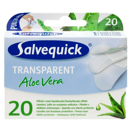 Salvequick, plastry transparentne, aloes, 20 szt