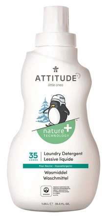 Attitude, Płyn do prania ubranek dziecięcych, Gruszkowy Nektar (Pear Nectar) 35 prań, 1050 ml