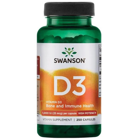 Swanson Witamina D3 1000 Iu 250 K Odporność