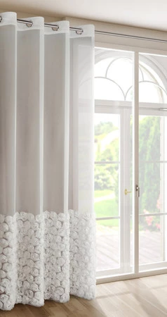 ZASŁONA GOTOWA ROSES 2 140 X 250 CM BIAŁY