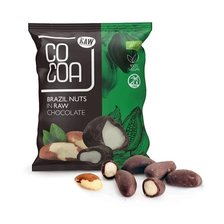 Cocoa Orzechy Brazylijskie w surowej czeko BIO 70g