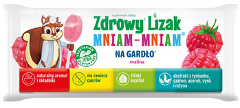 Starpharma Zdrowy Lizak Mniam  Na Gardło 6g smak Malina