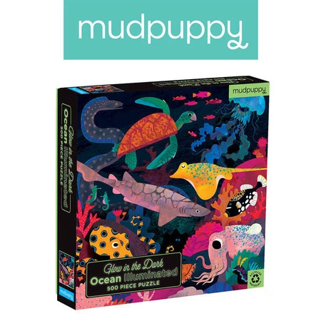 Mudpuppy Puzzle rodzinne świecące w ciemności Ocean 500 elementów 8+