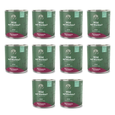 Zestaw 10x HERRMANN'S Selection Light Dog Wild - dziczyzna z dynią (800g)