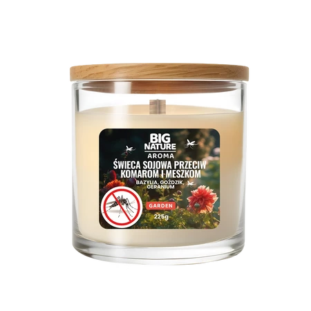 Big Nature Świeca sojowa przeciwko komarom i meszkom GARDEN 225g