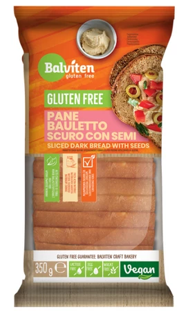 CHLEB CIEMNY Z ZIARNAMI KROJONY BEZGLUTENOWY 350 g - BALVITEN