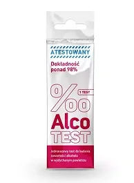Milapharm AlcoTest jednorazowy test do badania zawartości alkoholu w wydychanym powietrzu 1 szt.- wyrób medyczny