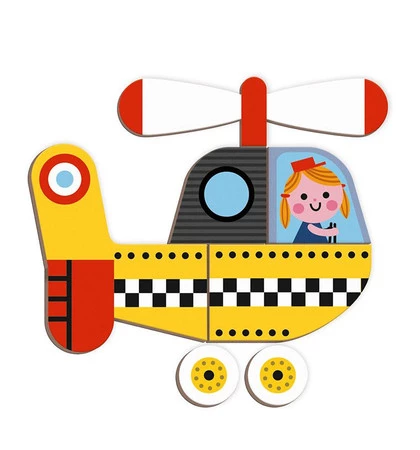 Janod Magnetyczna układanka Pojazdy Magnetibook