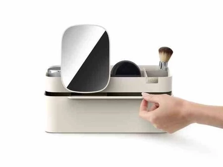 JJ - Organizer na kosmetyki z szufladką i lustrem