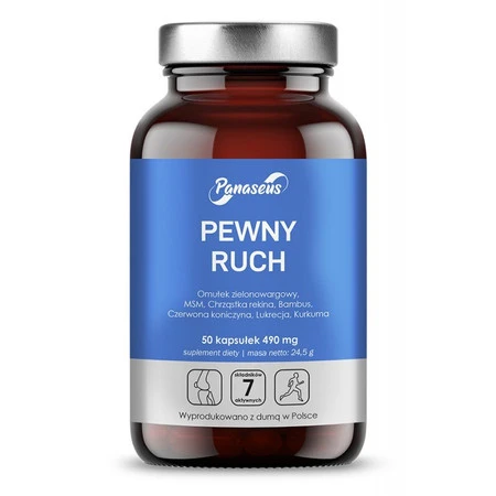 Panaseus Pewny Ruch 490 mg 50 kap chrząstka rekina