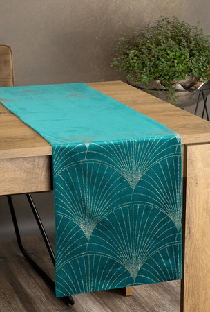 OBRUS BLINK 14 35 X 140 CM CIEMNOTURKUSOWY