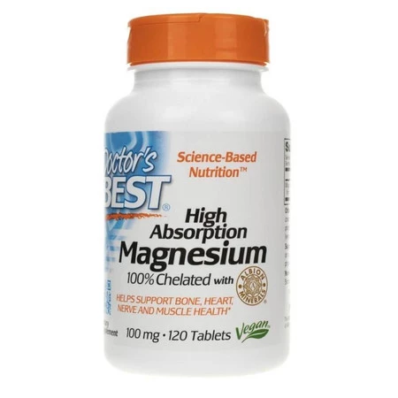 Doctor's Best High Absorption Magnesium - Magnez 120 tabl.