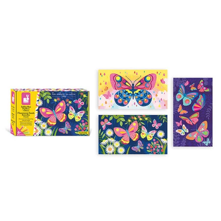 Janod Zestaw kreatywny Fluorescencyjny piasek Motyle 6+