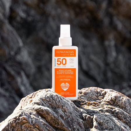 Alphanova Sun Bio, Spray Przeciwsłoneczny, filtr SPF50, 125g