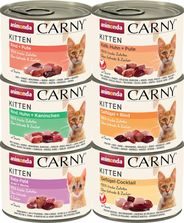 ANIMONDA Carny KITTEN Wołowina Indyk 200g