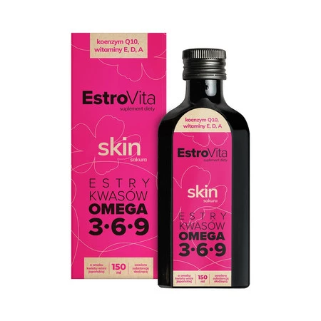 EstroVita Skin Sakura Omega 3-6-9 dla kobiet 150 ml smak kwiatu wiśni
