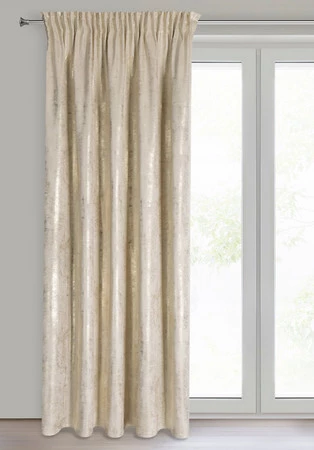 ZASŁONA GOTOWA RENIA NA TAŚMIE 140 X 270 CM JASNOBEŻOWY