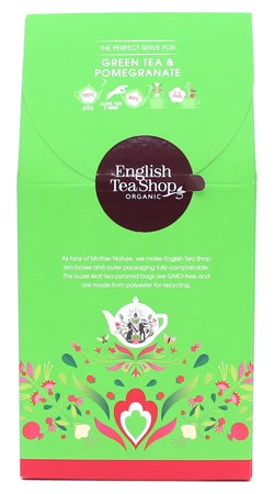English Tea Shop, Herbata Green Tea & Pomegranate, 15 piramidek