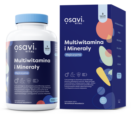 Multiwitamina i Minerały Mężczyzna 180 kaps.
